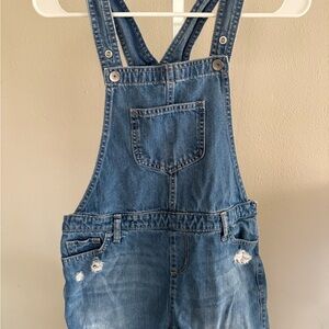 Children’s Place Blue Denim Overall Shorts
